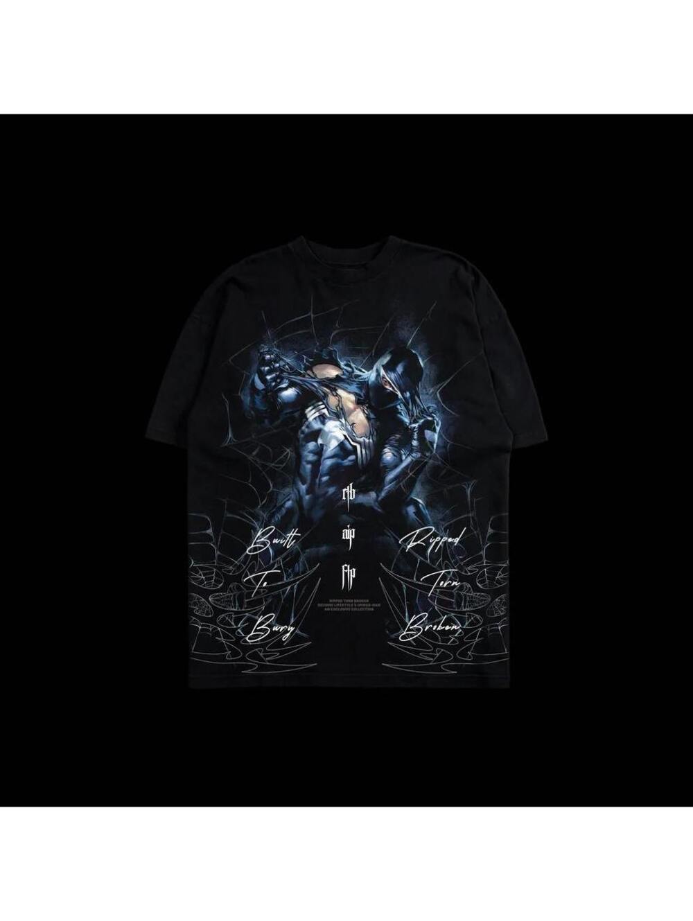 Dechire x THE BLACK SUIT III '1 OF 500' OS TEE IN BLACK (S)